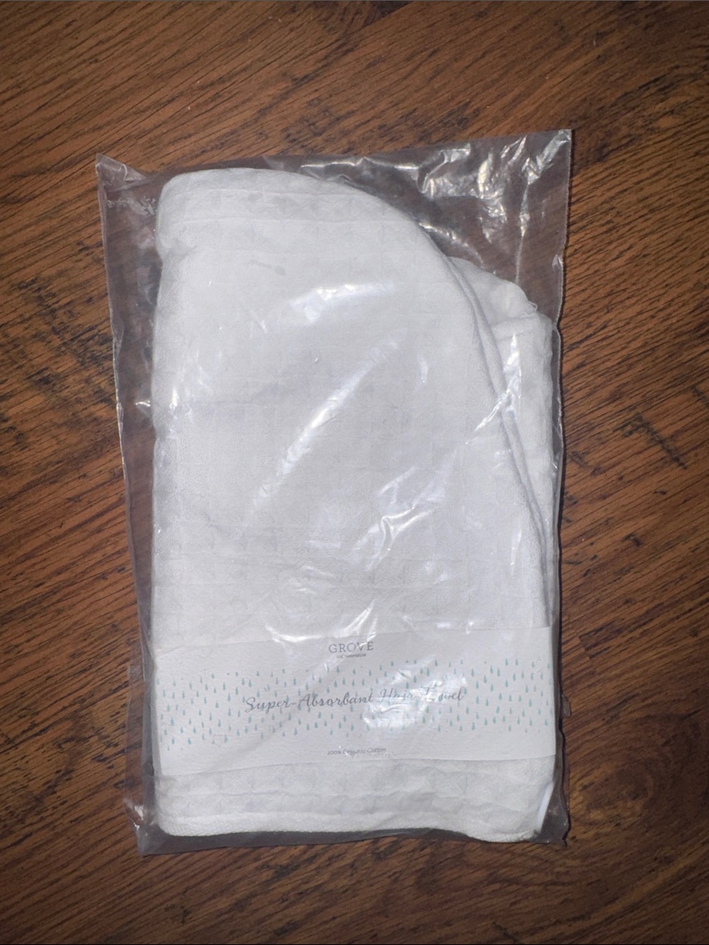 Grove White Super Absorbent Hair Towel C1.B.1R